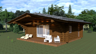 Günstiges Blockhaus- Typ 02