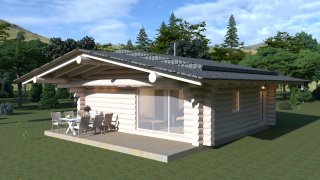 Günstiges Blockhaus- Typ 03