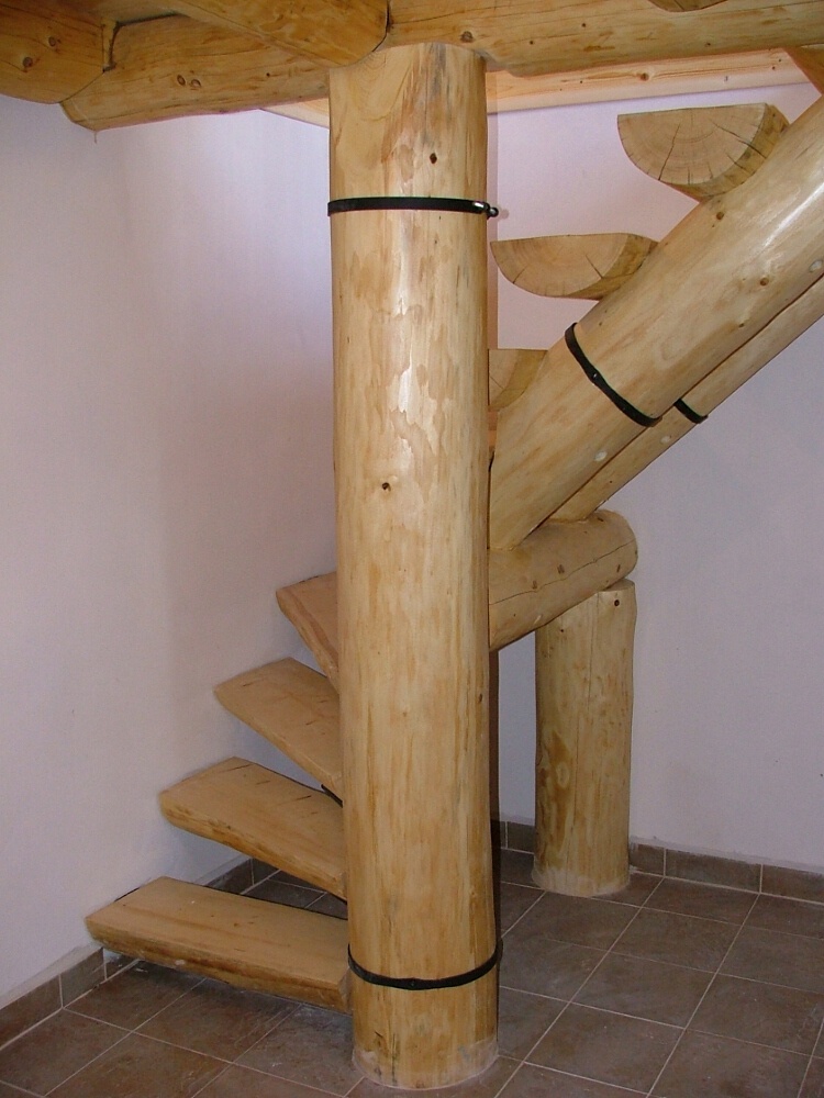 Blockhausartige Treppen