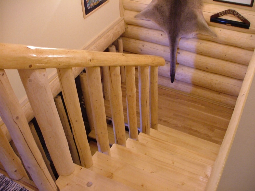 Blockhausartige Treppen