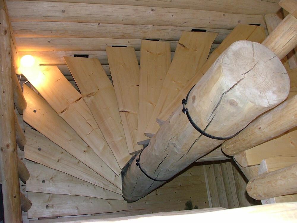 Blockhausartige Treppen