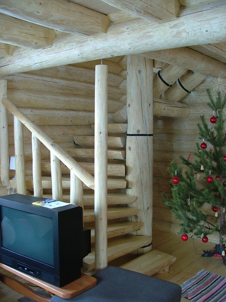 Blockhausartige Treppen