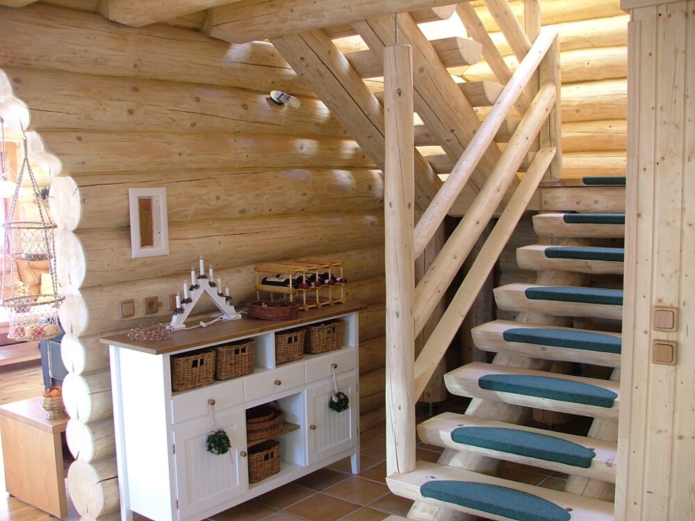 Blockhausartige Treppen