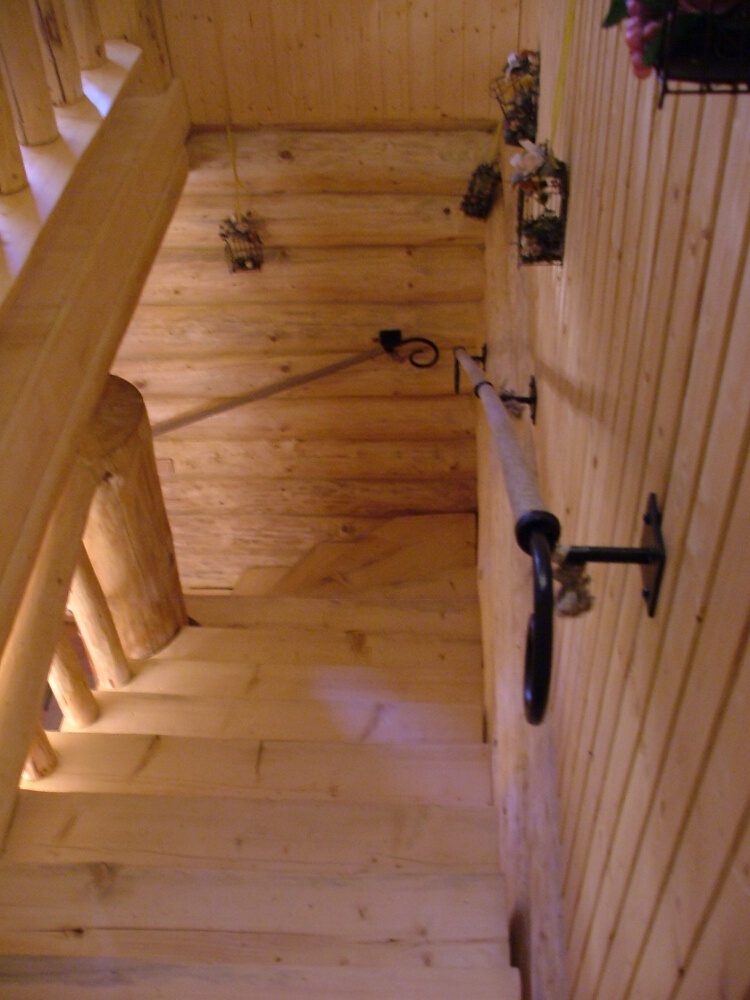 Blockhausartige Treppen