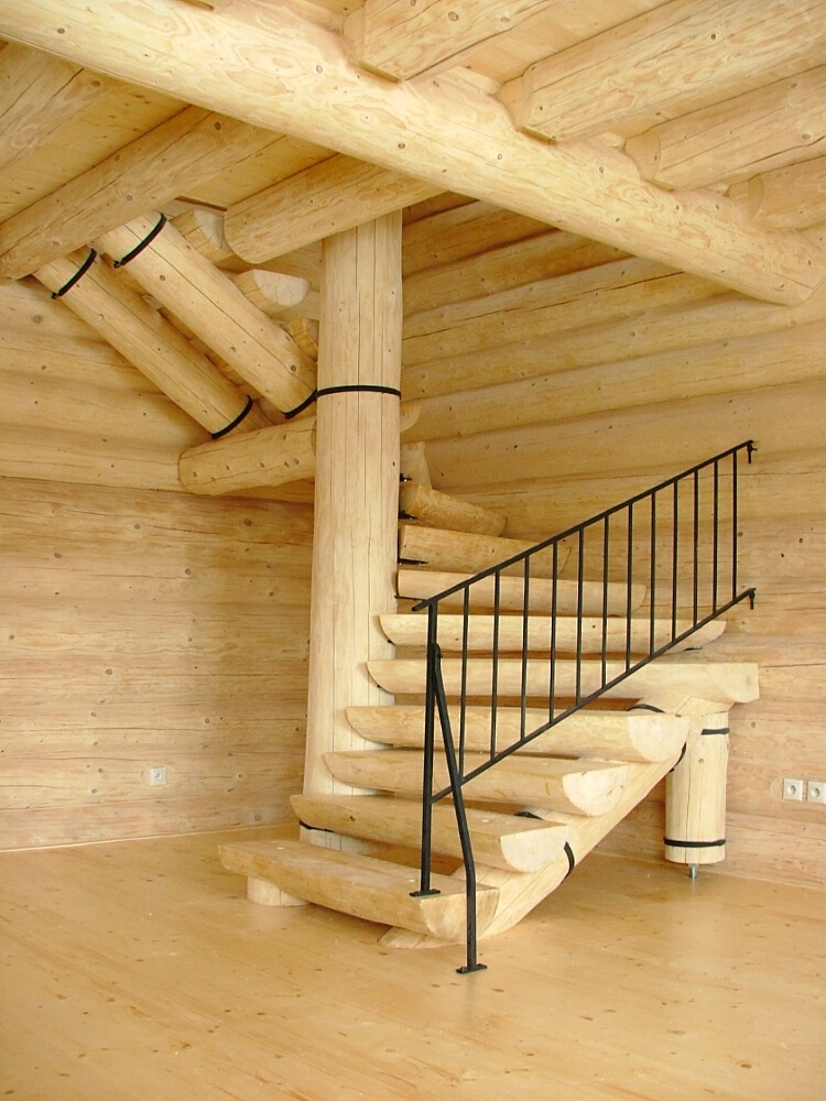 Blockhausartige Treppen