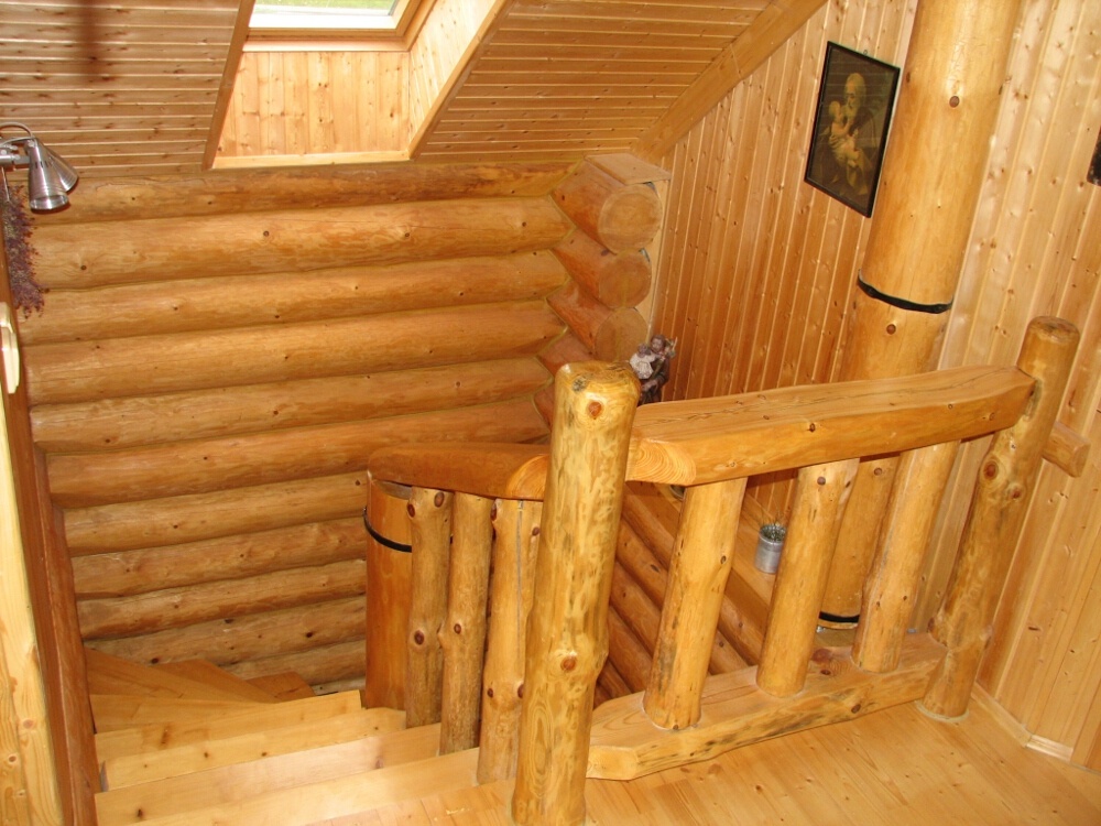 Blockhausartige Treppen