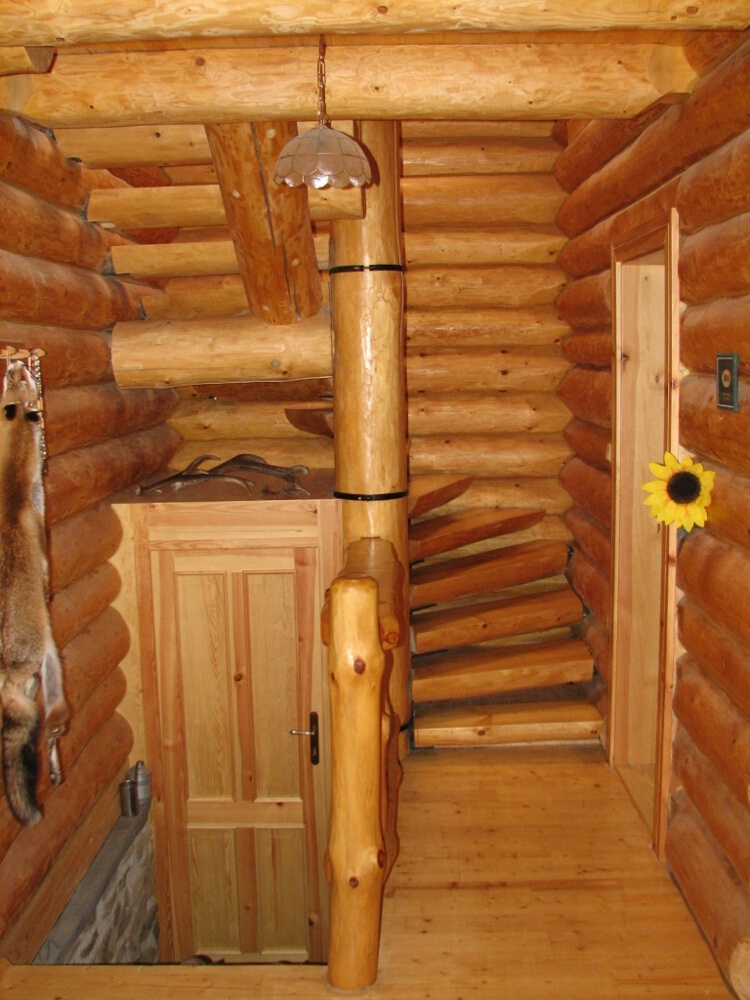 Blockhausartige Treppen