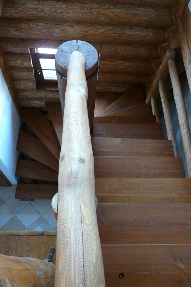 Blockhausartige Treppen