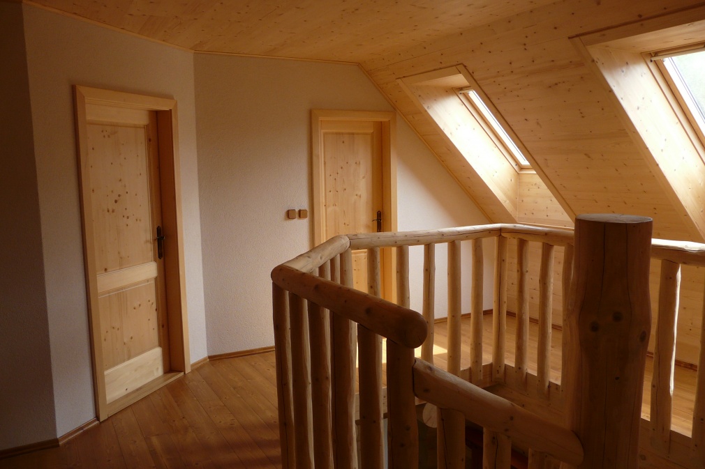 Blockhausartige Treppen