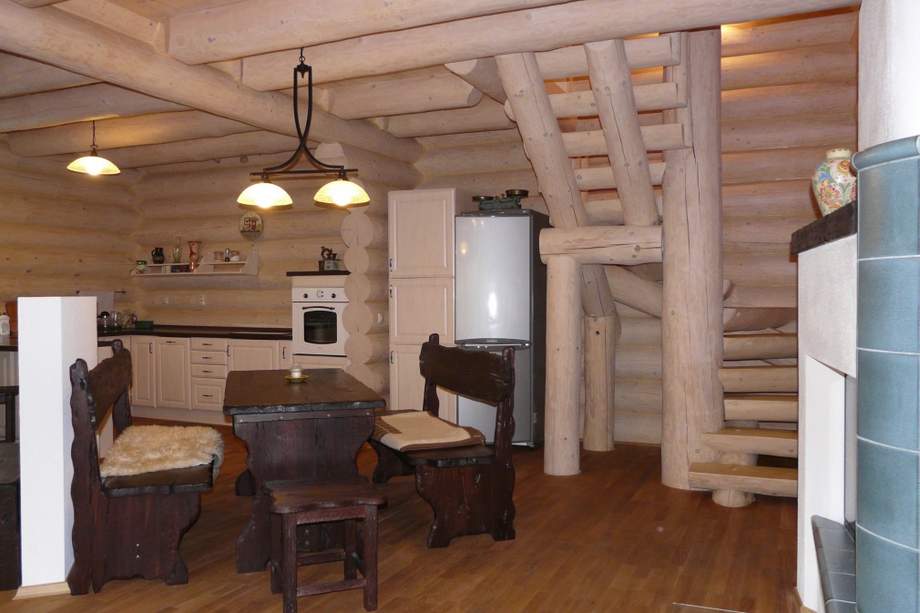 Blockhausartige Treppen