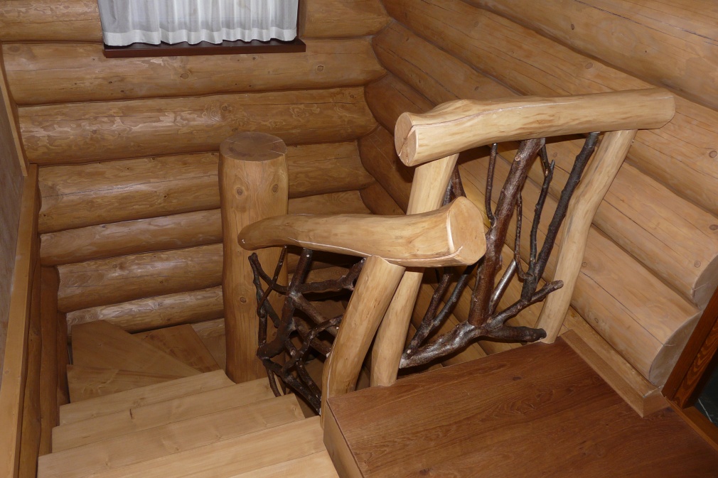 Blockhausartige Treppen