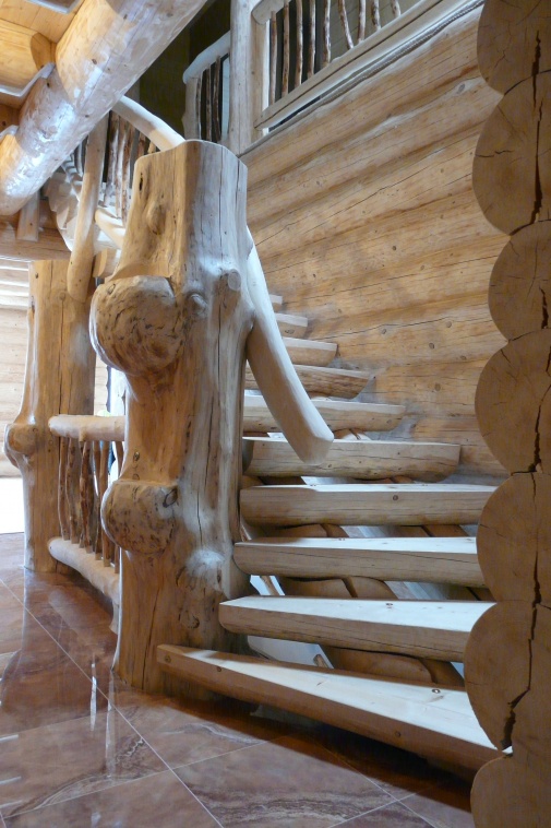 Blockhausartige Treppen