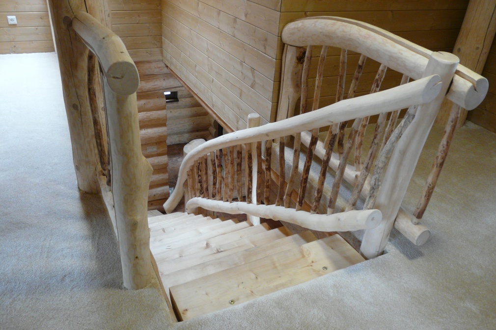 Blockhausartige Treppen