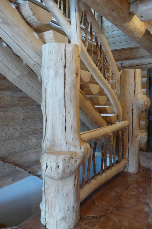 Blockhausartige Treppen