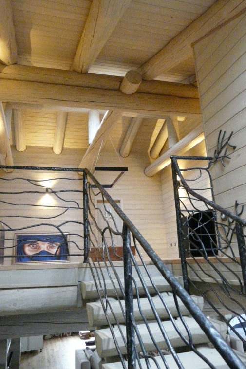 Blockhausartige Treppen