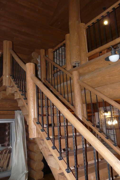 Blockhausartige Treppen