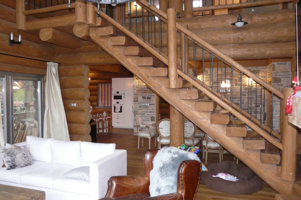 Blockhausartige Treppen