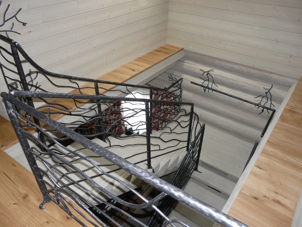 Blockhausartige Treppen