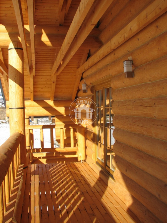 Blockhütten mit hoher Kapazität – Loggia