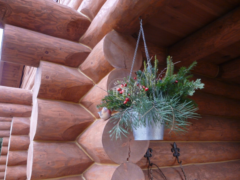 Blockbau – Detail der äußeren Ecke