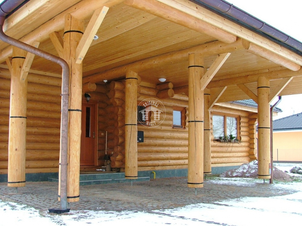 Blockbau – ebenerdiger Bungalow