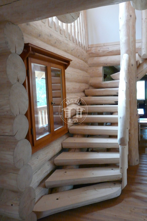 Blockhausartige Treppen