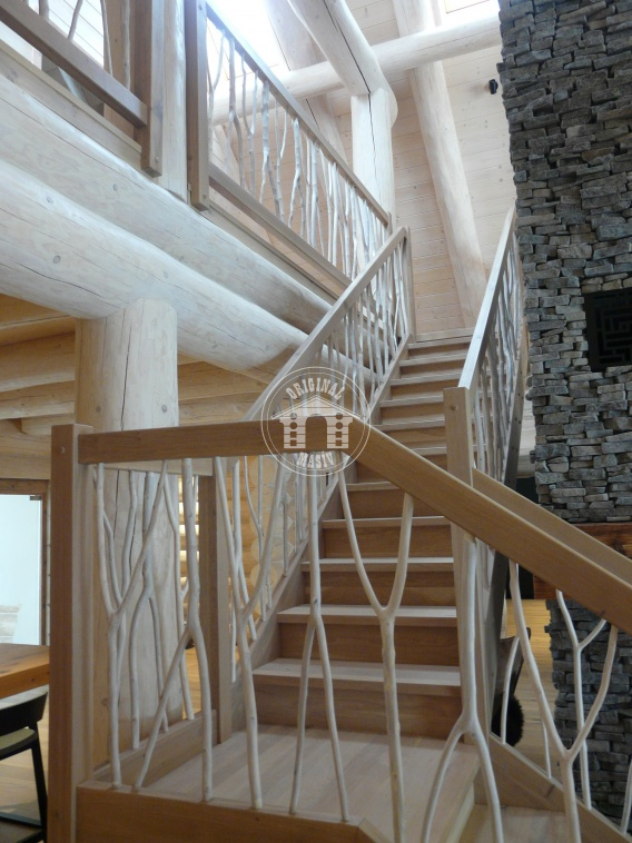 Blockhausartige Treppen