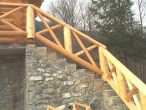 Blockhausartige Treppen