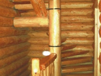 Blockhausartige Treppen