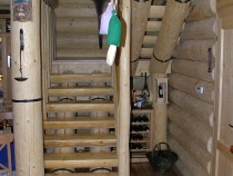 Blockhausartige Treppen