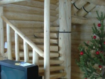 Blockhausartige Treppen