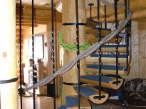 Blockhausartige Treppen