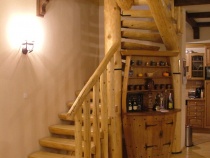 Blockhausartige Treppen