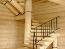 Blockhausartige Treppen