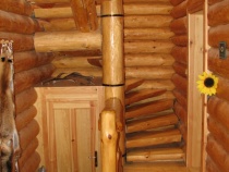 Blockhausartige Treppen