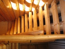 Blockhausartige Treppen