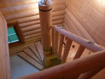 Blockhausartige Treppen