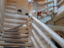 Blockhausartige Treppen