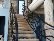 Blockhausartige Treppen