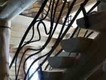 Blockhausartige Treppen