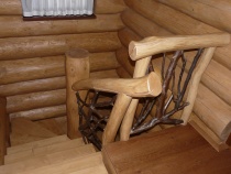 Blockhausartige Treppen