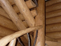 Blockhausartige Treppen