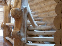 Blockhausartige Treppen