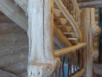 Blockhausartige Treppen