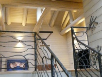 Blockhausartige Treppen