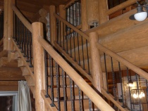 Blockhausartige Treppen