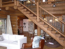 Blockhausartige Treppen