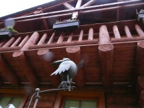 Blockbau – Detail des Balkonbodens