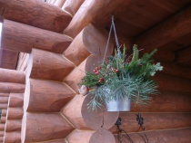 Blockbau – Detail der äußeren Ecke