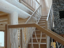 Blockhausartige Treppen